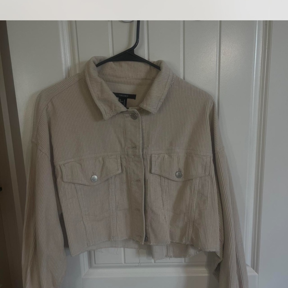 Forever 21 Tan Corduroy Jean Jacket